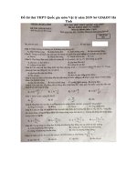 Tải Đề thi thử THPT Quốc gia môn Vật lý năm 2019 Sở GD&ĐT Hà Tĩnh - Đề minh họa Vật lý 2019