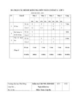 Tải Đề thi học kì 1 lớp 3 môn Toán trường Tiểu học Phú Đông, Tiền Giang năm 2020 - 2021 - Đề kiểm tra học kì 1 môn Toán lớp 3 có đáp án và ma trận