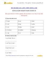 Tải về Đề thi tiếng Anh lớp 1 học kì 1 i-learn Smart Start năm 2020 số