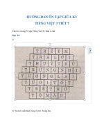 Hướng dẫn ôn tập giữa kỳ Tiếng Việt 3 tiết 7