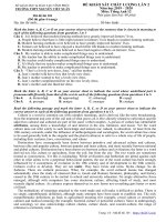 Đề khảo sát Tiếng Anh 12 lần 2 năm 2019 – 2020 trường Nguyễn Viết Xuân – Vĩnh Phúc - THI247.com