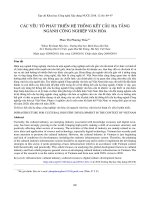 Các yếu tố phát triển hệ thống kết cấu hạ tầng ngành công nghiệp văn hóa