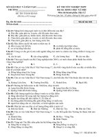 tập hợp bộ các mã đề thi thử tốt nghiệp thpt môn địa lí kèm ma trận đáp án có thể sử dụng để tổ chức thi thử cho học sinh ngay tại nhà trường hoặc thi theo nhóm