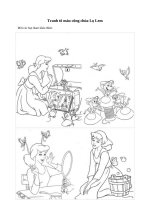 Tải Tranh tô màu công chúa Lọ Lem - Hình tập tô công chúa Lọ Lem