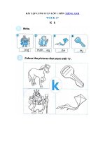 Tải Phiếu bài tập cuối tuần môn Tiếng Anh lớp 1 Tuần 27 - Đề luyện tập cuối tuần môn tiếng Anh lớp 1