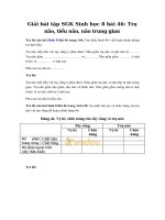 Tải Giải bài tập SGK Sinh học 8 bài 46: Trụ não, tiểu não, não trung gian - Giải bài tập Sinh học rút gọn lớp 8 bài 46