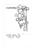 Tải Tranh tô màu hình con khỉ ngộ nghĩnh - Hình tô màu con khỉ