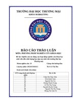 (Thảo luận phương pháp nghiên cứu khoa học) nghiên cứu tác động của hoạt động nghiên cứu khoa học sinh viên đến chất lượng học tập của sinh viên trường đại học thương mại