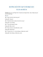 Hướng dẫn ôn tập cuối học kì I Tuần 18 tiết 8