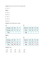 Hướng dẫn giải bài tập Luyện tập chung trang 11 SGK Toán 2