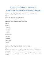 Giải bài tập chính tả 3 trang 19 Nghe - viết Trên đường mòn Hồ Chí Minh