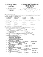 Tải Đề thi học sinh giỏi môn Tiếng Anh lớp 9 tỉnh Thanh Hóa năm 2013 - 2014 - Đề thi Tiếng Anh học sinh giỏi lớp 9 có đáp án