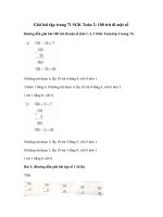 Tải Giải Toán lớp 2 trang 71: 100 trừ đi một số - Giải bài tập Toán lớp 2