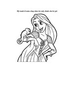 Tải Bộ tranh tô màu công chúa tóc mây dành cho bé gái - Bộ hình tô màu công chúa tóc mây cho bé gái