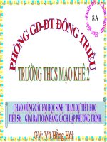 Bài 6: GIẢI BÀI TOÁN BẰNG CÁCH LẬP PHƯƠNG TRÌNH 1 - Tài nguyên - Trung tâm Thông tin - Thư viện điện tử