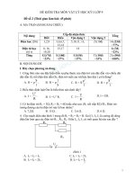 ĐỀ KIỂM TRA MÔN VẬT LÝ HỌC KỲ I LỚP 9