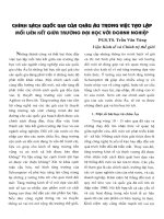 Chính sách quốc gia của châu Âu trong việc tạo lập mối liên kết giữa trường đại học với doanh nghiệp.