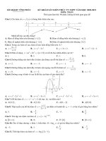 Đề khảo sát kiến thức chuẩn bị cho kì thi TN THPT năm học 2020 - 2021 môn Toán lần 1 sở GD&ĐT Vĩnh Phúc