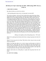 Đề thi học kì 1 văn 12 tự luận hay nhất