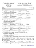 Đề thi thử tốt nghiệp THPT năm 2020 môn Sinh học sở GD&ĐT Cà Mau