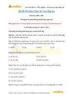 Tải về Bộ đề thi học kì 1 hóa 9 năm 2020 - 2021 có đáp án - Tìm đáp