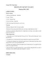 nội dung ôn tập ngữ văn 6 kì iinăm học 2018  2019