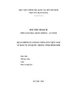 An ninh quốc phòng - Bài thu hoạch cao cấp chính trị