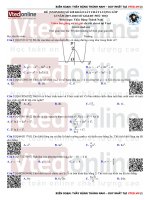 Đề Khảo sát chất lượng lớp 12 năm 2019-2020 Sở GD&ĐT Phú Thọ kèm đáp án