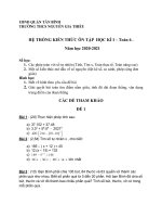 Đề cương ôn tập học kì 1 môn Toán lớp 6 năm 2020 - 2021 THPT Nguyễn Gia Thiều | Toán học, Lớp 6 - Ôn Luyện