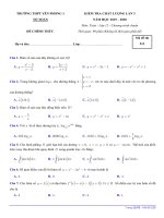 Đề thi thử tốt nghiệp môn Toán THPT 2020 trường Yên Phong 1, Bắc Ninh lần 3