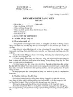 Bản kiểm điểm đảng viên giáo viên cuối năm mới nhất năm 2021