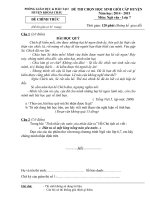 Đề thi học sinh giỏi huyện Khoái Châu môn Ngữ Văn 7 mới nhất năm 2021