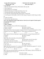 trường thcs thanh quannăm học 2020  2021nội dung ôn tập học kì imôn hóa học 8a lý thuyết