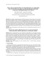 THỰC TRẠNG ĐỊNH HƯỚNG GIÁ TRỊ TÌNH YÊU CỦA SINH VIÊN MỘT SỐ TRƯỜNG ĐẠI HỌC TẠI THÀNH PHỐ HỒ CHÍ MINH VÀ ĐỀ XUẤT MÔ HÌNH THAM VẤN TÂM LÝ