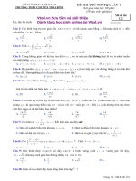 [Vted.vn]---Đề thi thử THPT Quốc Gia 2018 Toán lần 4 Trường THPT Chuyên Thái Bình có đáp án chi tiết một số câu khó