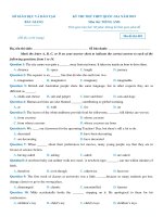 GIẢI CHI TIẾT đề thi thử môn Anh 2019 sở GD&ĐT Bắc Giang