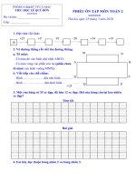 Phiếu ôn tập lớp 2 tuần 6 môn toán, tiếng việt » Tài liệu miễn phí cho Giáo viên, học sinh.
