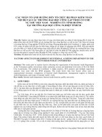 CÁC NHÂN TỐ ẢNH HƯỞNG ĐẾN TỔ CHỨC BỘ PHẬN KIỂM TOÁN NỘI BỘ TẠI CÁC TRƯỜNG ĐẠI HỌC CÔNG LẬP THEO CƠ CHẾ TỰ CHỦ VIỆT NAM – NGHIÊN CỨU TÌNH HUỐNG TẠI TRƯỜNG ĐẠI HỌC CÔNG NGHIỆP TP.HCM