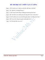 đề thi vật  lý 6 ĐỀ THI HỌC KỲ 2 MÔN VẬT LÝ LỚP 6 de 6