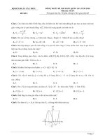 Đề thi môn Toán THPT Quốc Gia 2020 dự đoán số 8 có Đáp Án