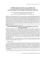  TIẾNG ANH CỦA SINH VIÊN CHUYÊN NGÀNH NGÔN NGỮ ANH TRƯỜNG ĐẠI HỌC CÔNG NGHIỆP THÀNH PHỐ HỒ CHÍ MINH