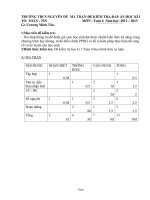 Toán 6 đề thi học kì 1 MA TRẬN-ĐỀ KIỂM TRA-ĐÁP ÁN HỌC KÌ I_ND