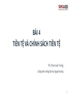 Bài giảng Kinh tế vĩ mô Bài 4 - ThS. Phạm Xuân Trường