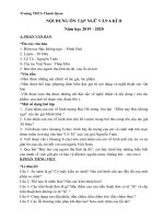 nội dung ôn tập ngữ văn 6 kì iinăm học 2019  2020