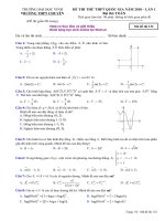 Đề và lời giải chi tiết Đề Tham khảo THPT Quốc Gia 2018 Môn Toán Lần 1 của Trường THPT Chuyên Đại Học Vinh