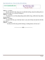 Đề kiểm tra 1 tiết môn Công nghệ 6 có đáp án