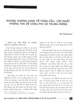 Khủng hoảng kinh tế toàn cầu: Cập nhật thông tin về châu Phi và Trung Đông.