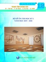 Đề thi học kì 1 Toán 12 trắc nghiệm có đáp án các trường trên cả nước