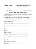 Mẫu hợp đồng làm việc không xác định thời hạn