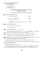 Toán 9 Đề thi HKI đề thi Toán 9 HKI 2013